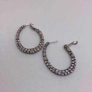 Brighton Collectibles Pebble Pave Oval Hoops